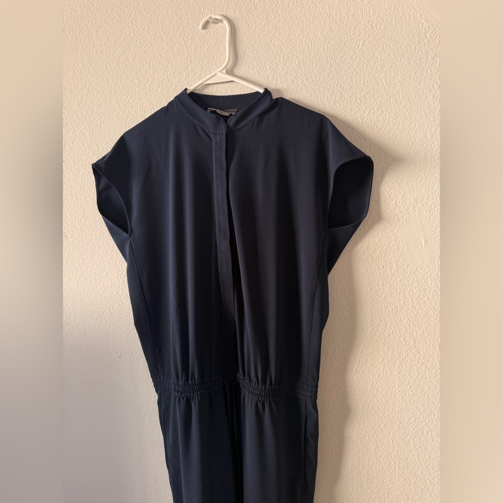 Vince Navy Straight Leg Jumpsuit